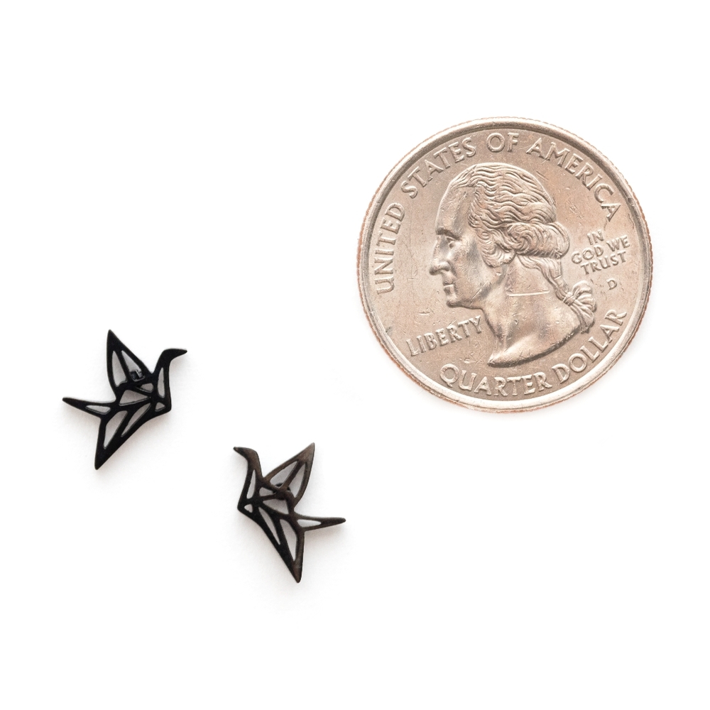 Origami Crane Studs - Only 1 left! - Picture 4 of 4